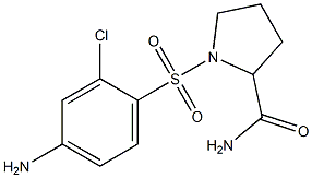 1-[(4-amino-2-chlorobenzene)sulfonyl]pyrrolidine-2-carboxamide Structure