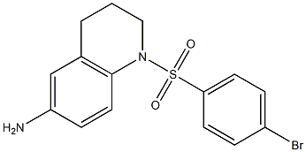 1-[(4-bromobenzene)sulfonyl]-1,2,3,4-tetrahydroquinolin-6-amine 구조식 이미지