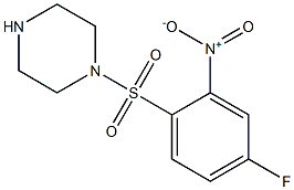 1-[(4-fluoro-2-nitrobenzene)sulfonyl]piperazine 구조식 이미지