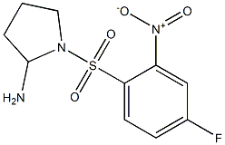 1-[(4-fluoro-2-nitrobenzene)sulfonyl]pyrrolidin-2-amine Structure