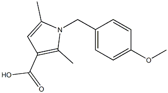 1-[(4-methoxyphenyl)methyl]-2,5-dimethyl-1H-pyrrole-3-carboxylic acid 구조식 이미지