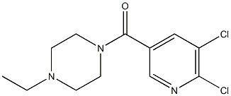 1-[(5,6-dichloropyridin-3-yl)carbonyl]-4-ethylpiperazine 구조식 이미지