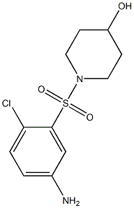1-[(5-amino-2-chlorobenzene)sulfonyl]piperidin-4-ol 구조식 이미지