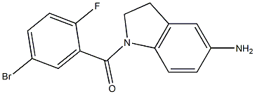 1-[(5-bromo-2-fluorophenyl)carbonyl]-2,3-dihydro-1H-indol-5-amine Structure