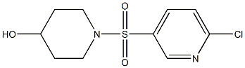 1-[(6-chloropyridine-3-)sulfonyl]piperidin-4-ol Structure