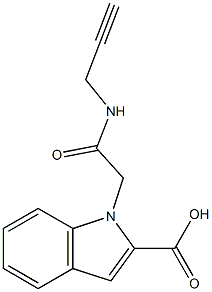 1-[(prop-2-yn-1-ylcarbamoyl)methyl]-1H-indole-2-carboxylic acid 구조식 이미지