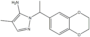 1-[1-(2,3-dihydro-1,4-benzodioxin-6-yl)ethyl]-4-methyl-1H-pyrazol-5-amine Structure