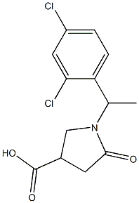 1-[1-(2,4-dichlorophenyl)ethyl]-5-oxopyrrolidine-3-carboxylic acid 구조식 이미지