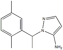 1-[1-(2,5-dimethylphenyl)ethyl]-1H-pyrazol-5-amine 구조식 이미지