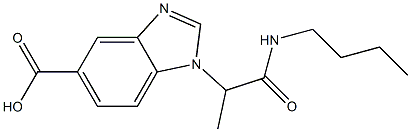 1-[1-(butylcarbamoyl)ethyl]-1H-1,3-benzodiazole-5-carboxylic acid Structure
