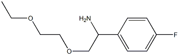 1-[1-amino-2-(2-ethoxyethoxy)ethyl]-4-fluorobenzene 구조식 이미지