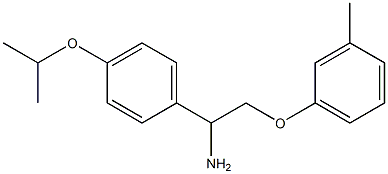 1-[1-amino-2-(3-methylphenoxy)ethyl]-4-(propan-2-yloxy)benzene 구조식 이미지