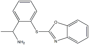 1-[2-(1,3-benzoxazol-2-ylsulfanyl)phenyl]ethan-1-amine 구조식 이미지