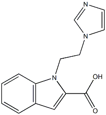 1-[2-(1H-imidazol-1-yl)ethyl]-1H-indole-2-carboxylic acid 구조식 이미지