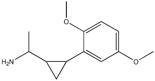 1-[2-(2,5-dimethoxyphenyl)cyclopropyl]ethan-1-amine 구조식 이미지