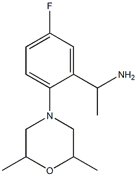 1-[2-(2,6-dimethylmorpholin-4-yl)-5-fluorophenyl]ethan-1-amine Structure