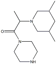 1-[2-(3,5-dimethylpiperidin-1-yl)propanoyl]piperazine Structure