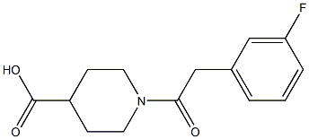 1-[2-(3-fluorophenyl)acetyl]piperidine-4-carboxylic acid Structure
