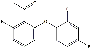 1-[2-(4-bromo-2-fluorophenoxy)-6-fluorophenyl]ethan-1-one 구조식 이미지