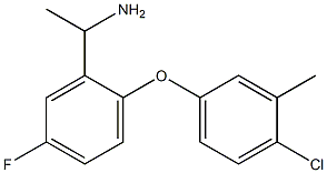 1-[2-(4-chloro-3-methylphenoxy)-5-fluorophenyl]ethan-1-amine 구조식 이미지