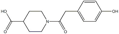 1-[2-(4-hydroxyphenyl)acetyl]piperidine-4-carboxylic acid 구조식 이미지