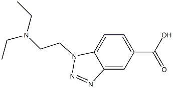 1-[2-(diethylamino)ethyl]-1H-1,2,3-benzotriazole-5-carboxylic acid 구조식 이미지