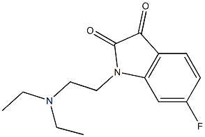 1-[2-(diethylamino)ethyl]-6-fluoro-2,3-dihydro-1H-indole-2,3-dione Structure