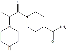 1-[2-(piperazin-1-yl)propanoyl]piperidine-4-carboxamide Structure