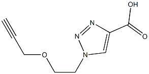 1-[2-(prop-2-yn-1-yloxy)ethyl]-1H-1,2,3-triazole-4-carboxylic acid 구조식 이미지