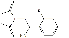 1-[2-amino-2-(2,4-difluorophenyl)ethyl]pyrrolidine-2,5-dione 구조식 이미지