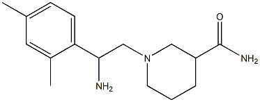 1-[2-amino-2-(2,4-dimethylphenyl)ethyl]piperidine-3-carboxamide 구조식 이미지