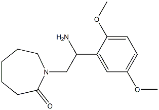 1-[2-amino-2-(2,5-dimethoxyphenyl)ethyl]azepan-2-one 구조식 이미지