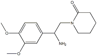 1-[2-amino-2-(3,4-dimethoxyphenyl)ethyl]piperidin-2-one 구조식 이미지