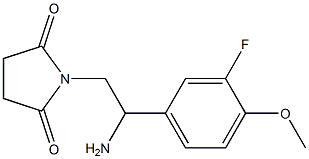 1-[2-amino-2-(3-fluoro-4-methoxyphenyl)ethyl]pyrrolidine-2,5-dione Structure