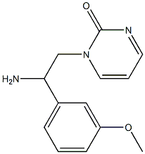 1-[2-amino-2-(3-methoxyphenyl)ethyl]pyrimidin-2(1H)-one 구조식 이미지