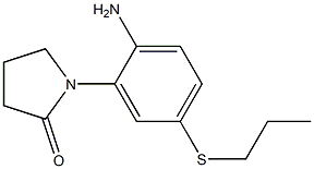 1-[2-amino-5-(propylthio)phenyl]pyrrolidin-2-one Structure