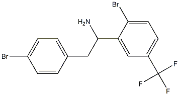 1-[2-bromo-5-(trifluoromethyl)phenyl]-2-(4-bromophenyl)ethan-1-amine 구조식 이미지