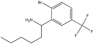 1-[2-bromo-5-(trifluoromethyl)phenyl]hexan-1-amine Structure