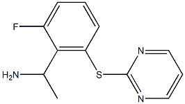 1-[2-fluoro-6-(pyrimidin-2-ylsulfanyl)phenyl]ethan-1-amine 구조식 이미지
