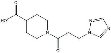 1-[3-(1H-1,2,4-triazol-1-yl)propanoyl]piperidine-4-carboxylic acid Structure