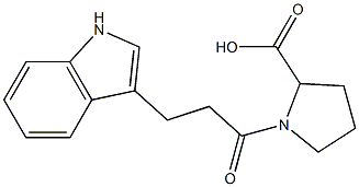 1-[3-(1H-indol-3-yl)propanoyl]pyrrolidine-2-carboxylic acid 구조식 이미지