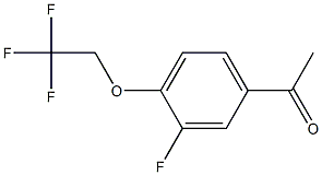 1-[3-fluoro-4-(2,2,2-trifluoroethoxy)phenyl]ethan-1-one 구조식 이미지