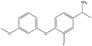 1-[3-fluoro-4-(3-methoxyphenoxy)phenyl]ethan-1-amine 구조식 이미지