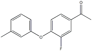 1-[3-fluoro-4-(3-methylphenoxy)phenyl]ethan-1-one 구조식 이미지