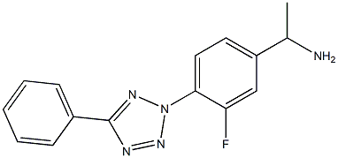 1-[3-fluoro-4-(5-phenyl-2H-1,2,3,4-tetrazol-2-yl)phenyl]ethan-1-amine 구조식 이미지