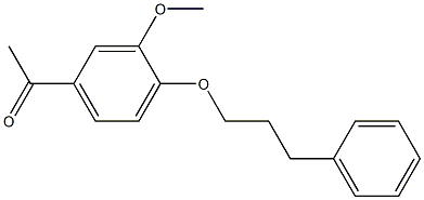 1-[3-methoxy-4-(3-phenylpropoxy)phenyl]ethan-1-one 구조식 이미지