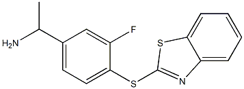 1-[4-(1,3-benzothiazol-2-ylsulfanyl)-3-fluorophenyl]ethan-1-amine Structure
