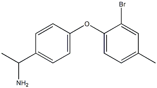 1-[4-(2-bromo-4-methylphenoxy)phenyl]ethan-1-amine 구조식 이미지