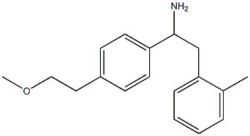 1-[4-(2-methoxyethyl)phenyl]-2-(2-methylphenyl)ethan-1-amine 구조식 이미지
