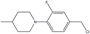 1-[4-(chloromethyl)-2-fluorophenyl]-4-methylpiperidine 구조식 이미지